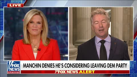 Dr. Paul Comments on Reports that Senator Manchin May Switch Parties on Fox News - October 20, 2021