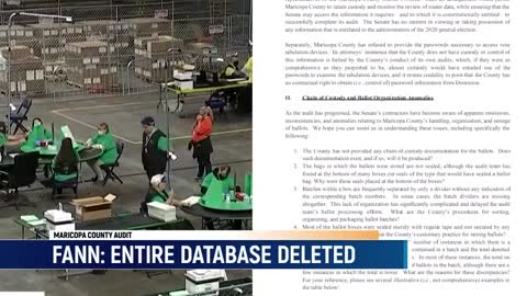 #BREAKING Karen Fann: Maricopa County Officials DELETED Drive 'D' Directory from Voting Machines