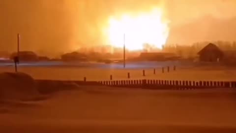 🔥🔥🔥 Explosion in Kueda on the gas pipeline, Perm region, Russia. A freight train