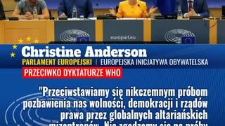 Europejska Inicjatywa Obywatelska przeciwko dyktaturze WHO - Christine Anderson