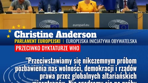 Europejska Inicjatywa Obywatelska przeciwko dyktaturze WHO - Christine Anderson