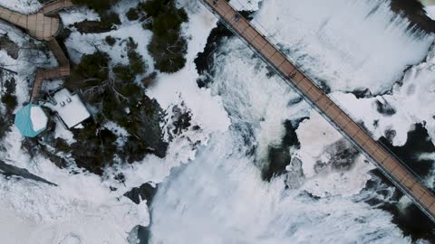 Winter Waterfall Ice Nature Water River Snow HQ