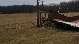 Billboard blown down