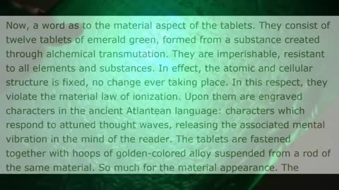 The Emerald Tablets Pt 1