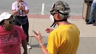 Woman Takes Issue With Protesters at Juneteenth Rally