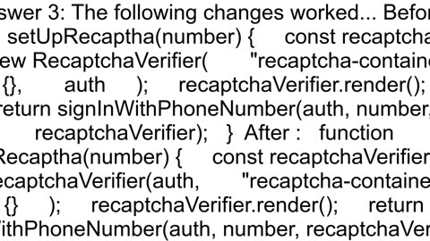 Firebase otp recaptcha error Cannot read properties of undefined reading 39appVerificationDisabledF