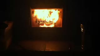 Wood burning insert for backup heat.
