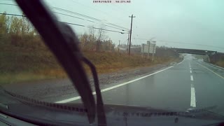 Cyclist Cuts Off Highway Traffic