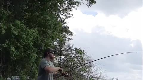 River fishing for catfish