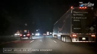 Night Drive Thru Highway | Georgia Atlanta