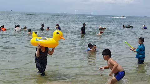 Coast rescue teams had to come in to save people who were too far from shore.