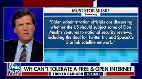 Tucker on regime investigating Elon Musk's Twitter deal