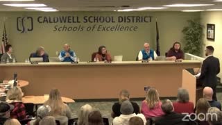 Politican goes to school board meeting