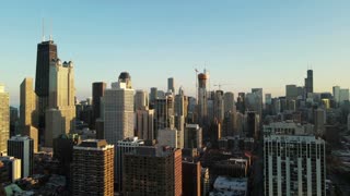 Drone captured classic footage of silent skyscrapers during lockdown