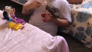 Dad Adorably Plays With Daughter