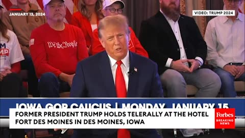 BREAKING NEWS Trump Arrives In Iowa, Holds Town Hall Event With Republican Caucus Just Days Away