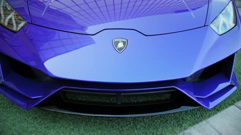 The Front Exterior Of A Luxury Sports Car