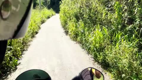 Travel Along The Road To A Beautiful Place With Nice Environment | Adventure | Off Road | Bike Ride
