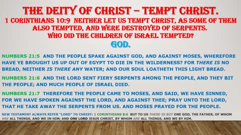 The Deity of Christ - Tempt Christ.