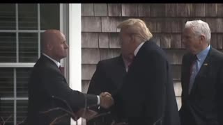 Trump Arrives at Officer Diller’s wake in New York