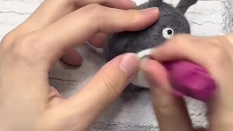 TOTORO USING NEEDLE FELTING