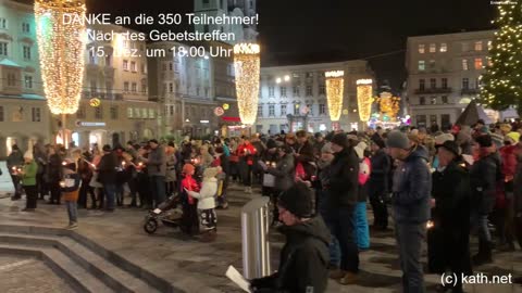 Die Rosenkranzbeter von Linz - 350 Teilnehmer am 8. Dezember 2021
