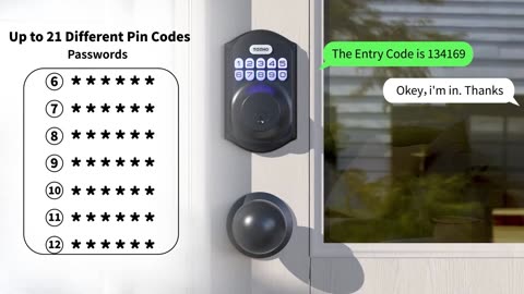 Keyless Entry Door Lock with Keypad - Smart Deadbolt Lock