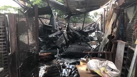 Pérdida total en colchonería tras fuerte incendio al norte de Bucaramanga