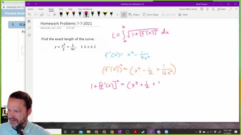 Calcuslus 2 - Section 8-1- An Example of Arclength from class