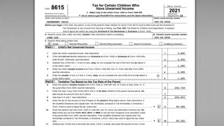 How to Report Kiddie Taxes using IRS Form 8615