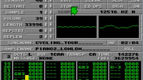 Amiga and Atari ST Protracker Music Mods -Cycling Tour