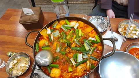 Korean spicy chicken soup!