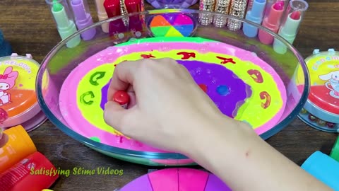 Rainbow SLIME! Mixing makeup, Clay Slim vedio