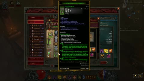 Diablo 3 Gears of the Dreadlands Demon Hunter in Season 28 (GR 105 in1:51)