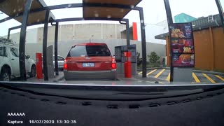 Customers Argue Over Position in Drive-Through Queue