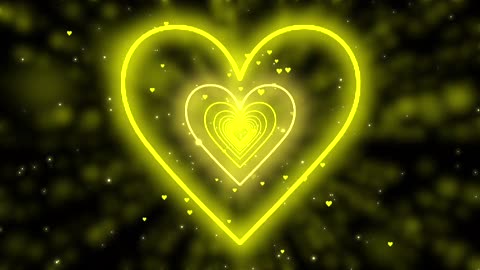 449. Neon Lights Love Heart Tunnel💛Neon Heart