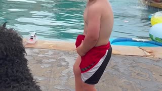 Boy Pulls Amphibious Friend Out of His Swim Trucks