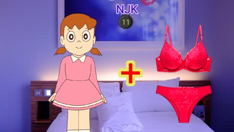 Help Shizuka Chang clothes। Shizuka romantic video। Cartoon hot ।
