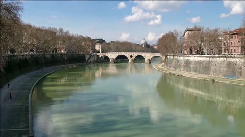 landscape river tiber rome roma italia italy city monument view