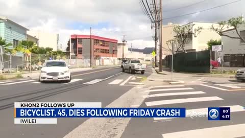 Bicyclist dies from collision in Iwilei on Oahu