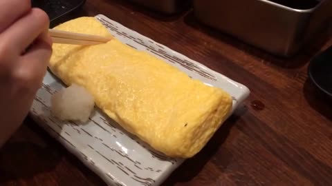 Egg role at Dodonbori in Osaka