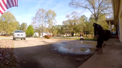 Cleaning a Driveway