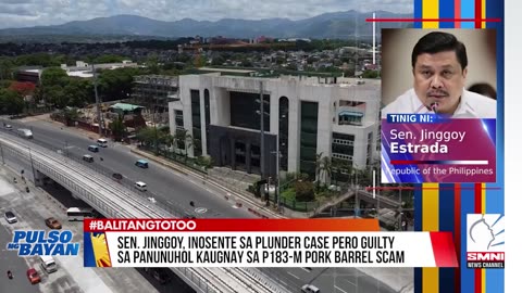 Sen. Jinggoy, inosente sa plunder case pero guilty sa panunuhol kaugnay sa P183-M pork barrel scam