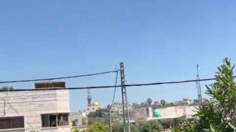 Footage shows the missile impact in northern community of Arab al-Aramshe,