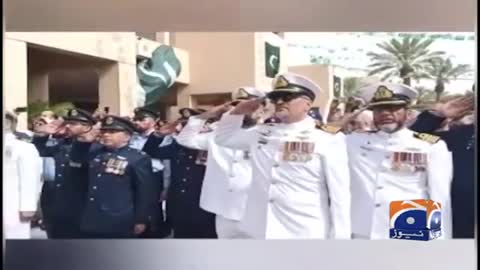 Flag Hoisting Ceremony at Pakistan Embassy on the occasion of Independence Day in Riyadh