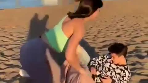 Girl Prank With A Boy On Beach | Boy's Shocking Reaction | Girl Prank On His Boyfriend Gone Wrong