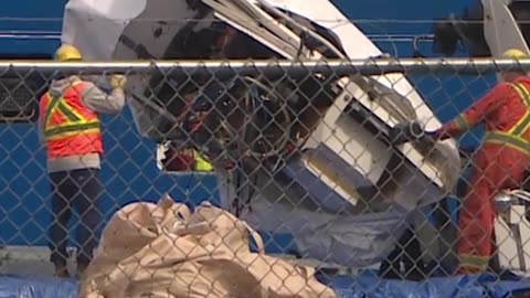 The first pieces of the Titan submersible have been brought