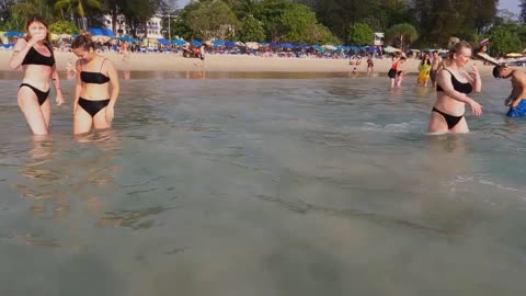 Chilling at Patong Beach Walk Rio Thailand Walks