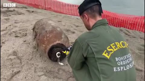 Unexploded WWII Bomb revealed