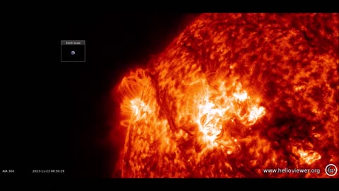 Glancing Blow CME - Multiple Significant Eruptions and CMEs - Nov. 23. 2023.